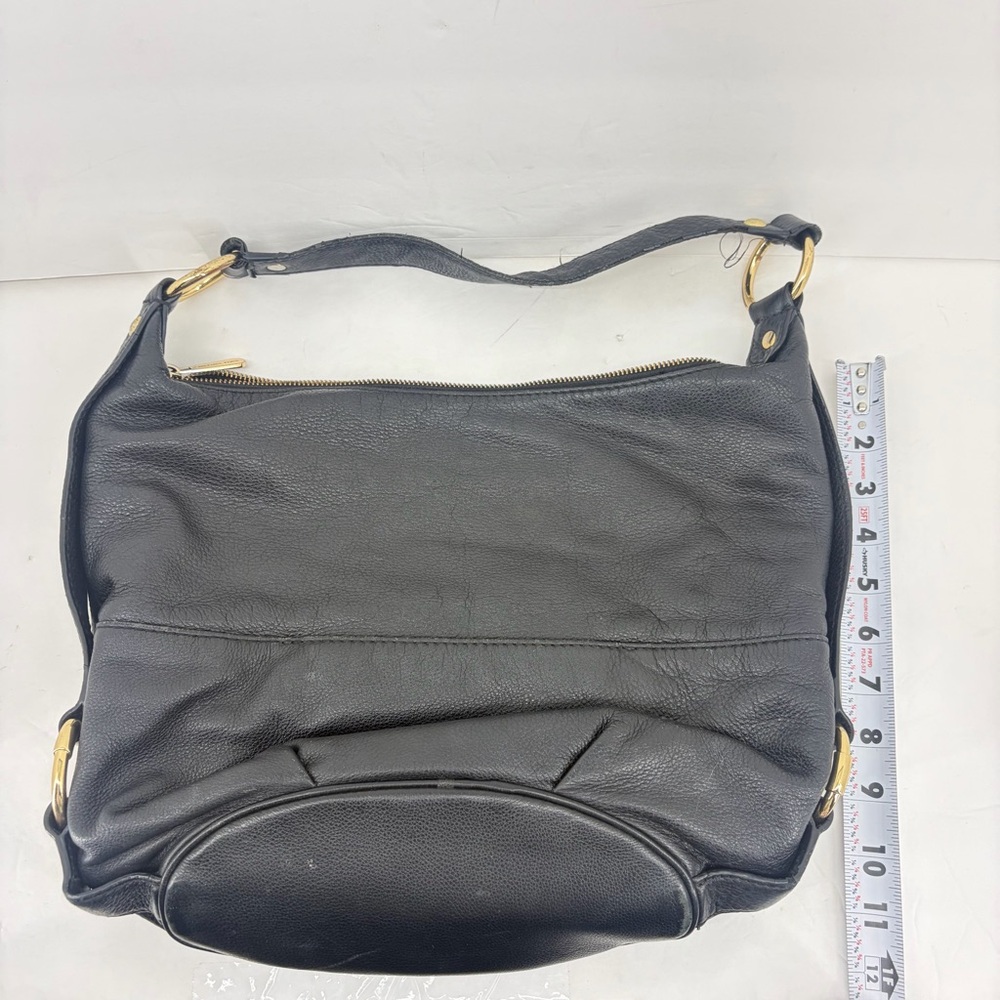 Michael Kors Black Hobo Bag with Gold Accents - Picture 9 of 9